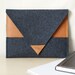 iPad 4 Sleeve "Arrow" - Leather and Wool Felt