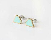 Mint diamond earrings