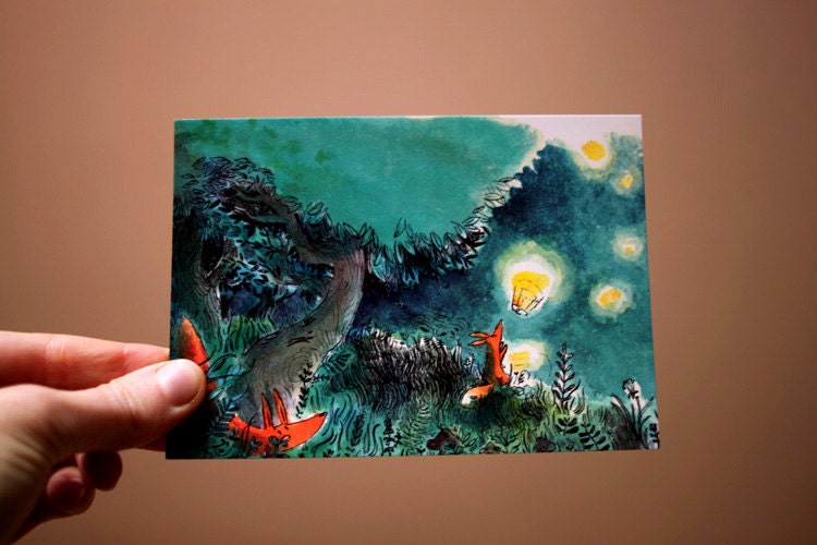 Lampions -  Postcard