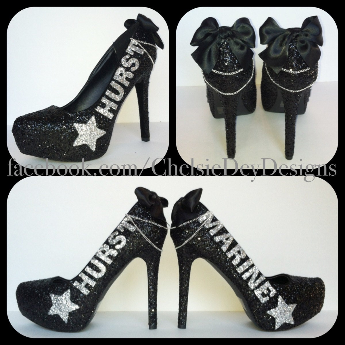 Marine Glitter High Heels
