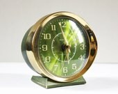 Vintage 1960's Baby Ben Green Alarm Clock by Westclox