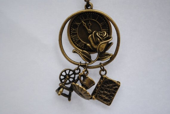 Once Upon A Time Rumbelle (Rumplestiltskin/Belle) Charm Necklace