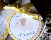 Elephant Favor Tag, Baby Shower Favor Tag