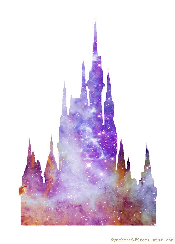 Castle Galaxy Universe Fine Art Print Poster