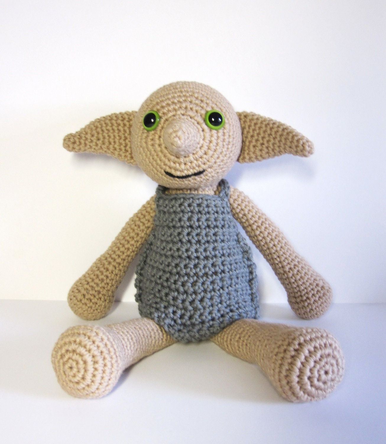 Dobby the House Elf inspired amigurumi. Handmade crochet doll.