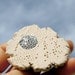 Planet Nebula brooch. White Stoneware. Handmade.