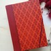 Jewelry Book Box // Handmade Vintage Readers Digest Jewelry Organizer // Hidden Jewelry Box // Red Maroon Scarlet Damask