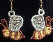 Bumble Bee Lace Earrings