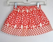 Toddler Skirt in Christmas Red Amy Butler Designer Cotton 12mo, 2T, 3T, 4T, 5T