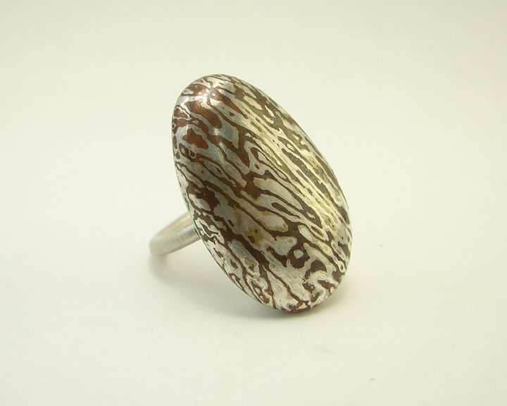 MOKUME GANE Ring Silver Copper
