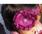 Fabric Flower Headband, Baby Girl Headband, Newborn Headband, Girls Hair Accessories, Baby Girl Barrettes, Baby Girl Hair Accessories.