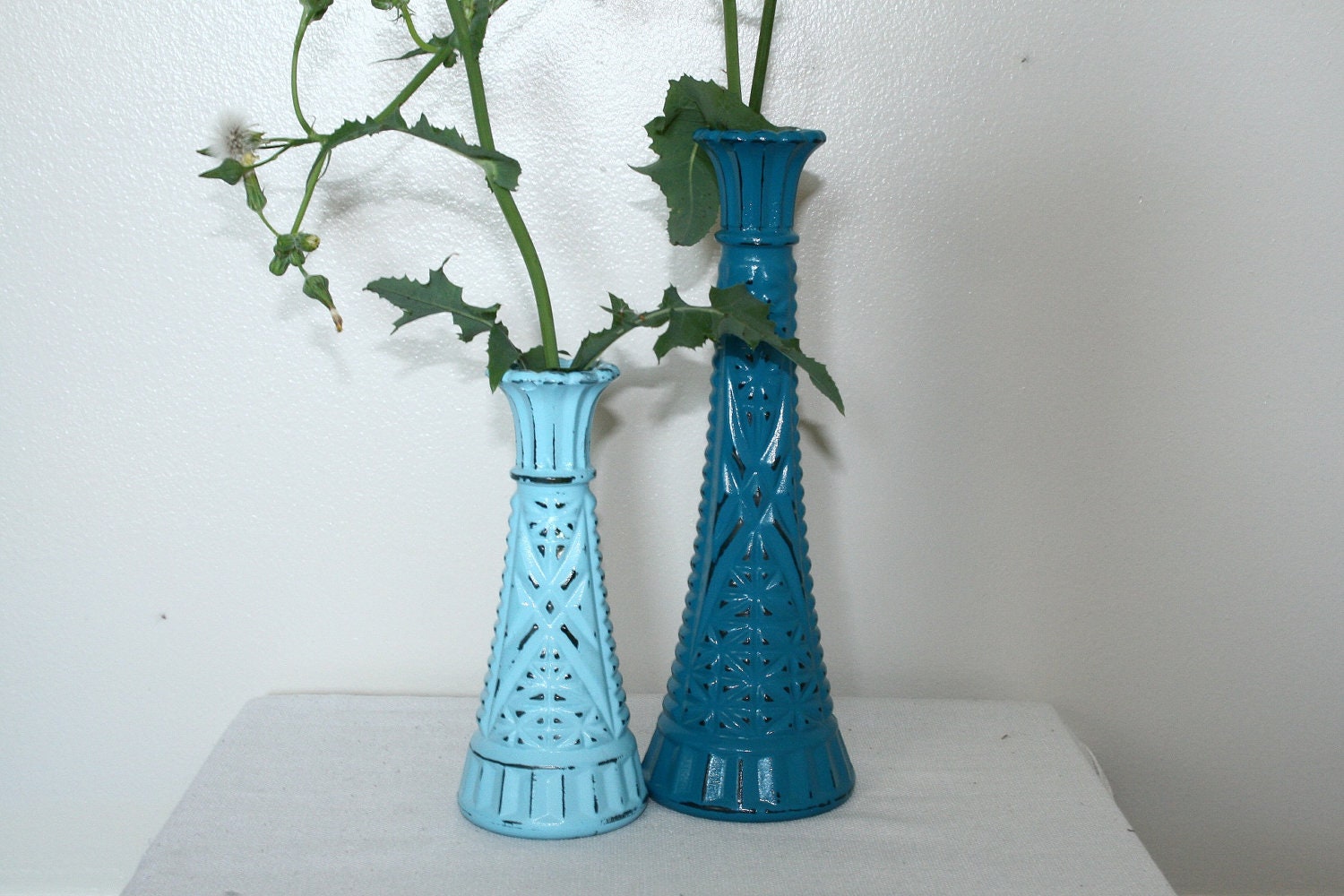 RESERVED for Angie - Vintage Glass Vase Trio