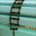 Mary DeMarco Bracelet, Early piece with Copper and Emerald tone Crystals