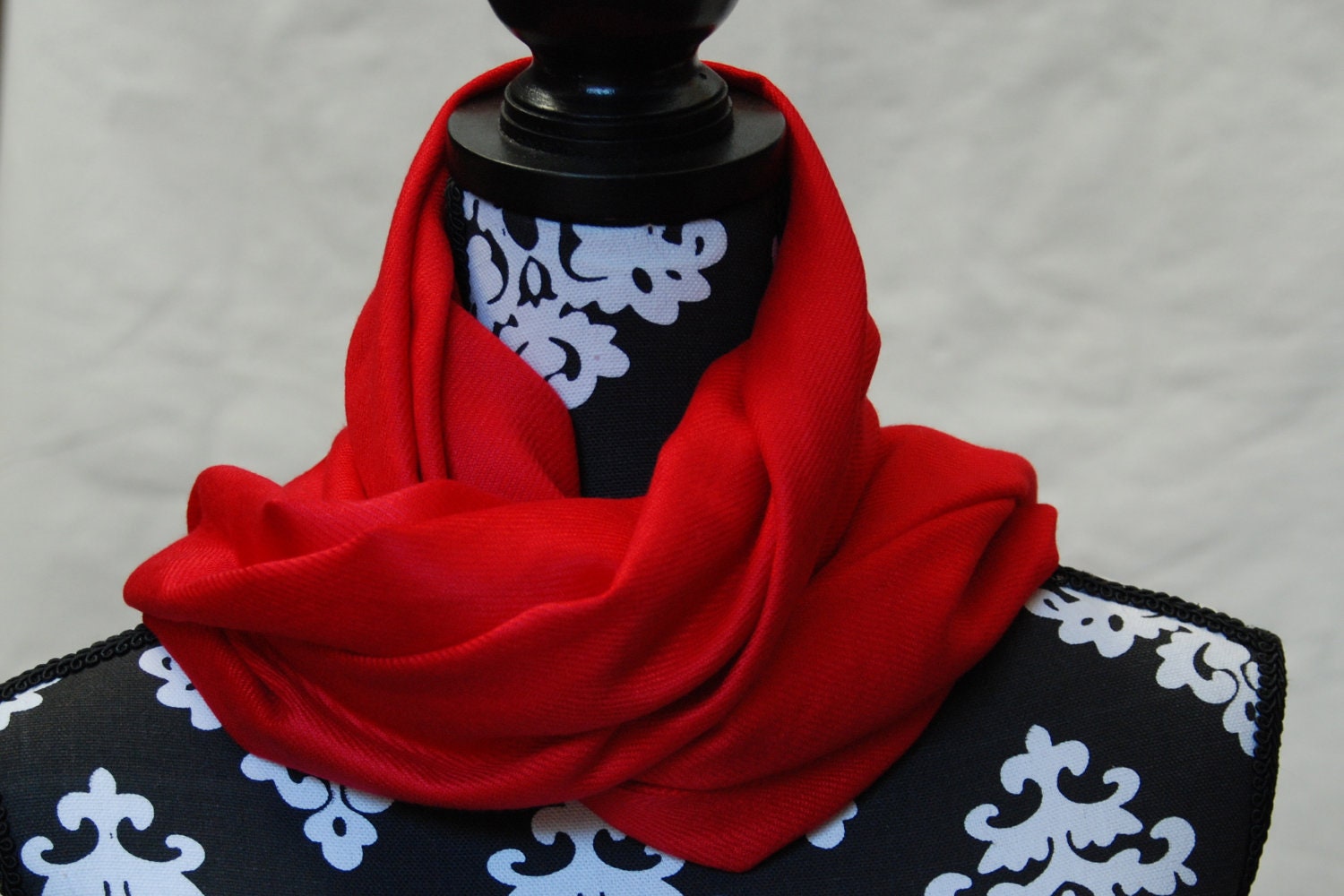Red pashmina scarf wrap shawl holiday Valentine