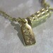 1928 Vintage Jewelry Necklace Porcelain Rose on Gold Tone Necklace