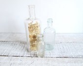 Set of 3 Antique Vintage Medicine Apothecary Bottles - Circa 1911 - 1929