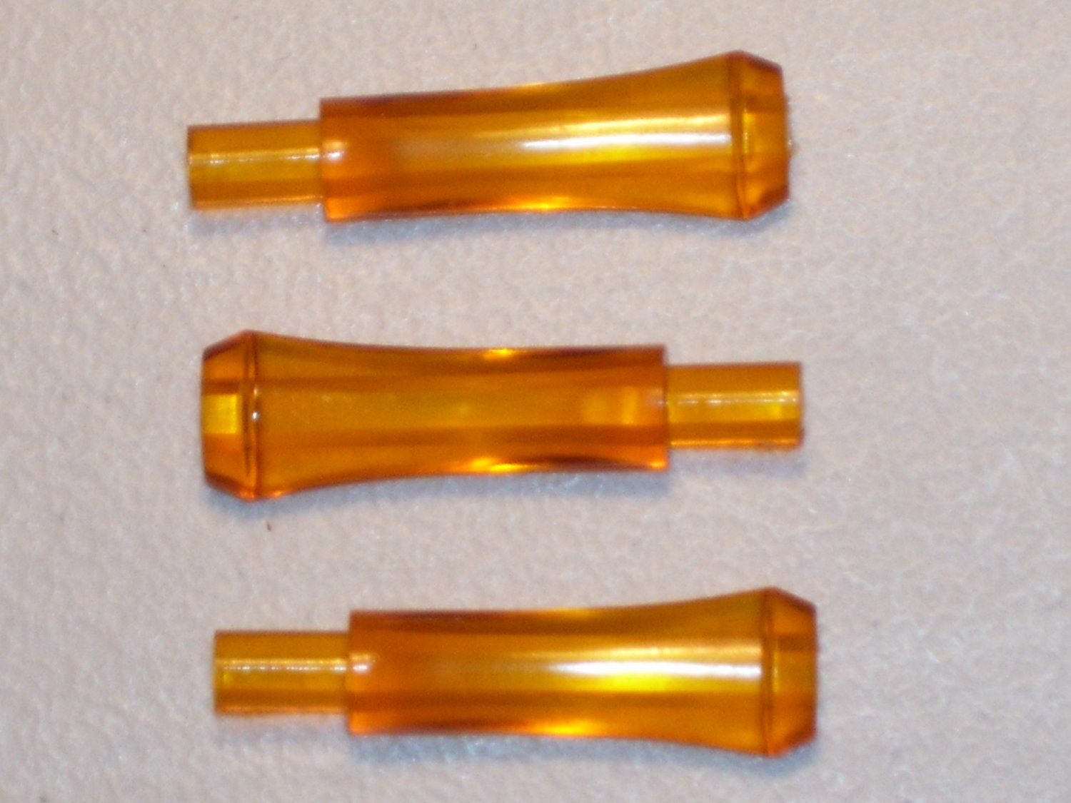 Mini Tobacco Pipe Stems Bits New Lot of 3 Amber by Funllectibles