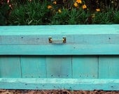 Turquoise Hope Chest / Toy Box Reclaimed Pallet
