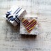 Colorful heart magnet Valentine Day decor, Valentine gift dots & stripes mustard white red blue