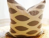 Gray and White Mod Geo with Organic Burlap Decorative Pillow Cover 20" x 20"