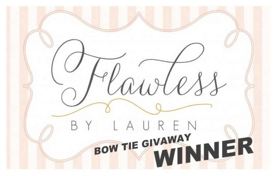 Reserved for Ashley - Winner of the Flawless by Lauren Bow Tie Giveaway