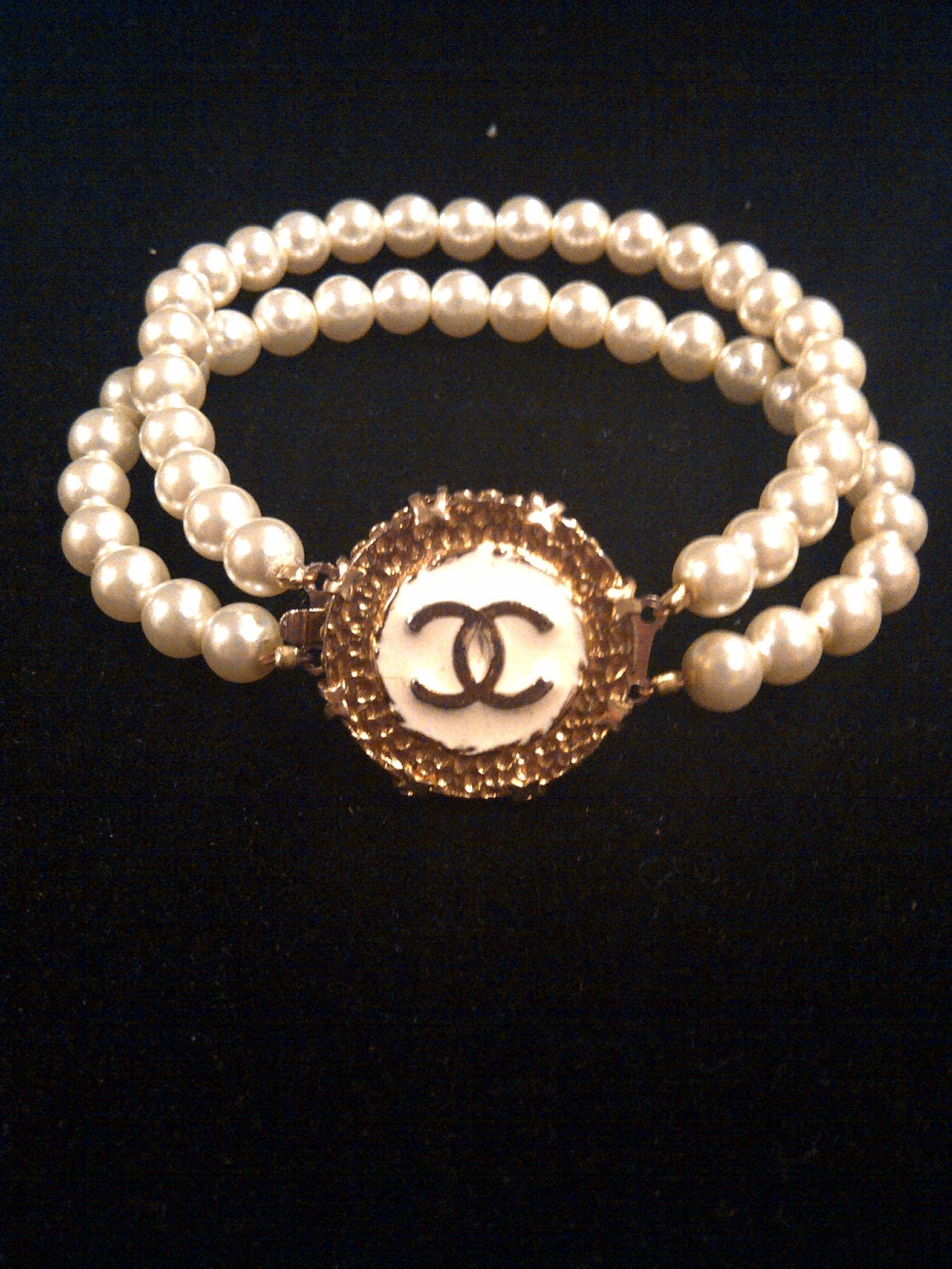 Chanel Button Bracelet CB 310 by StatementPiecesInc on Etsy