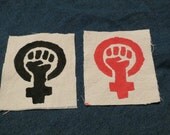 Feminist Fist Patches, Canvas