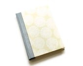 Case Binding Notebook - Handbound Yellow Journal with White Flowers - Great Mothers Day Gift