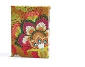 Colorful Bound Journal Notebook -  Flowers Case Binding Blank Book Handbound - First Anniversary Paper Gift