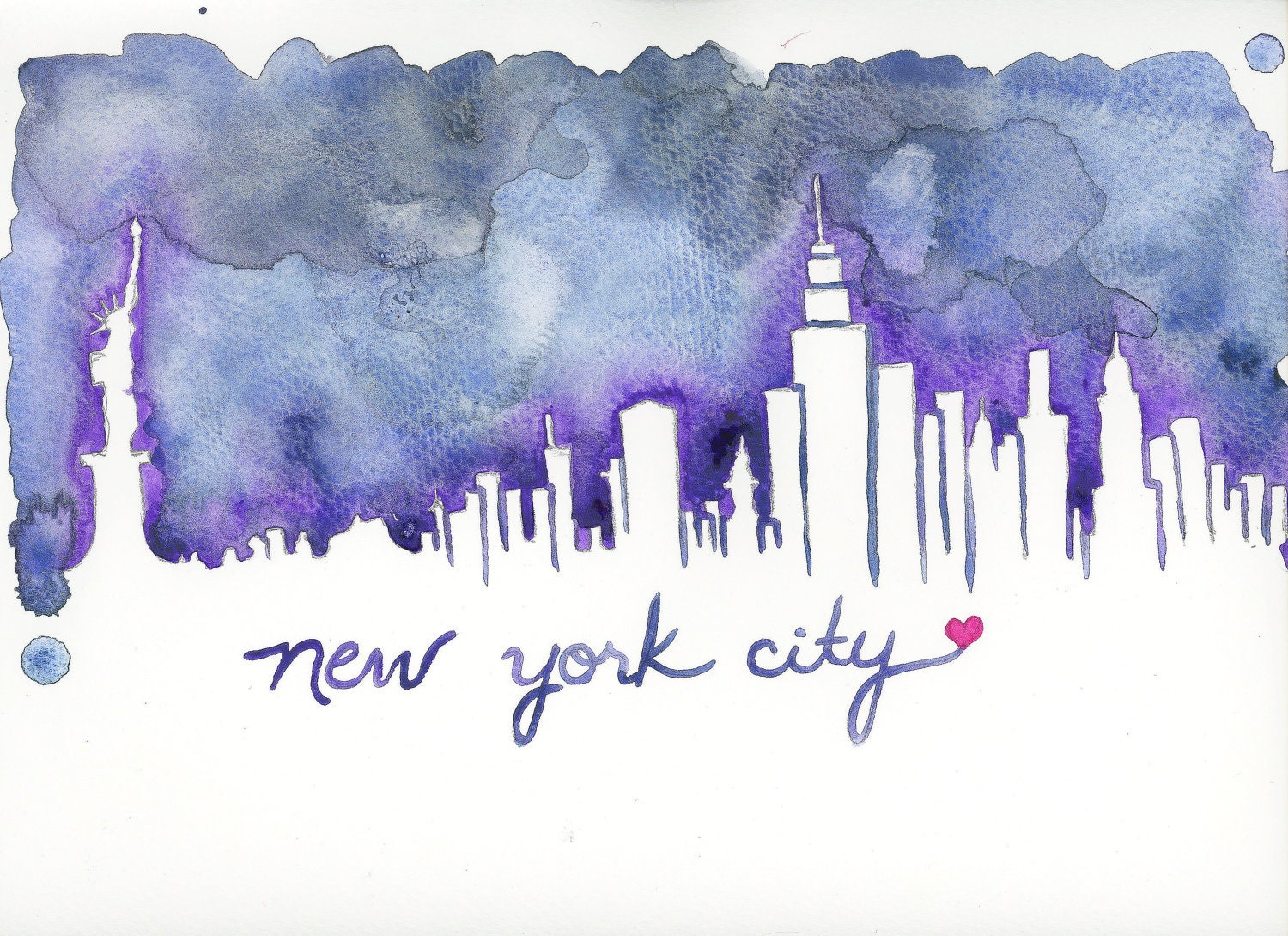 New York City Skyline Print - Hurricane Sandy Relief