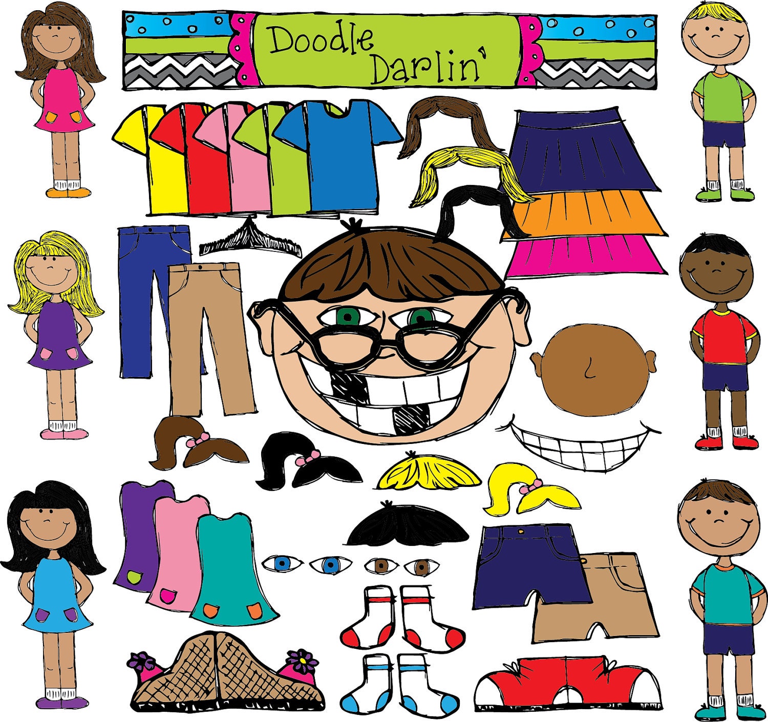 All About Me COMBO Clipart Set