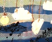 Sale 25% off Raining Melody Original acrylic mixed media painting 16x20