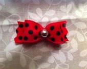 Dog Bow Pink . Size 5/8.
