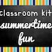Classroom Kit - Summertime Fun - Navy, Turquoise, Yellow, Orange, and Lime Green - Classroom Decor - INSTANT DOWNLOAD