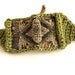 Jewelry, bracelet cuff, bracelet silk ,bracelet tapestry, jacquard bangle, bracelet olive, FREE EARRINGS