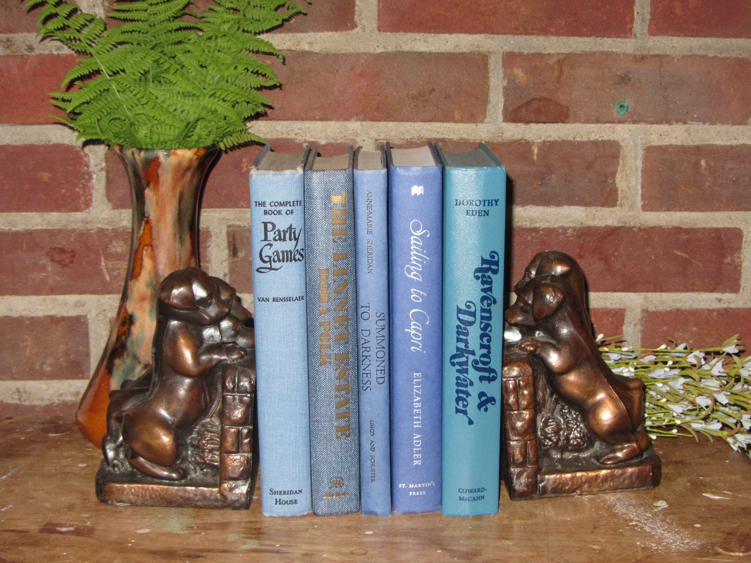 Five Blue Books, Romance, Adventure, and Party Games, Vintage