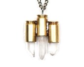 Bullet Crystal Pendant Necklace