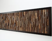 Reclaimed wood wall art 48"x16"x1"