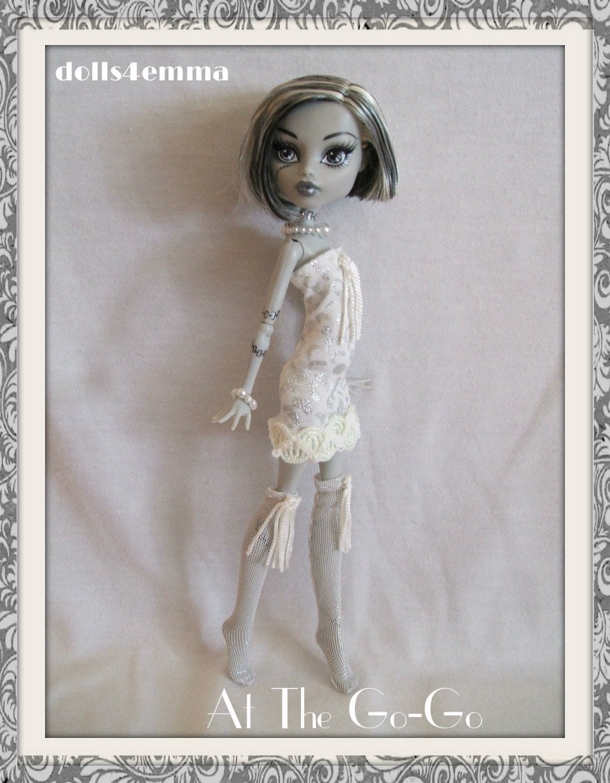 Dress - Stockings - Jewelry - Handmade for Monster High Doll - Custom Fashion by DOLLS4EMMA