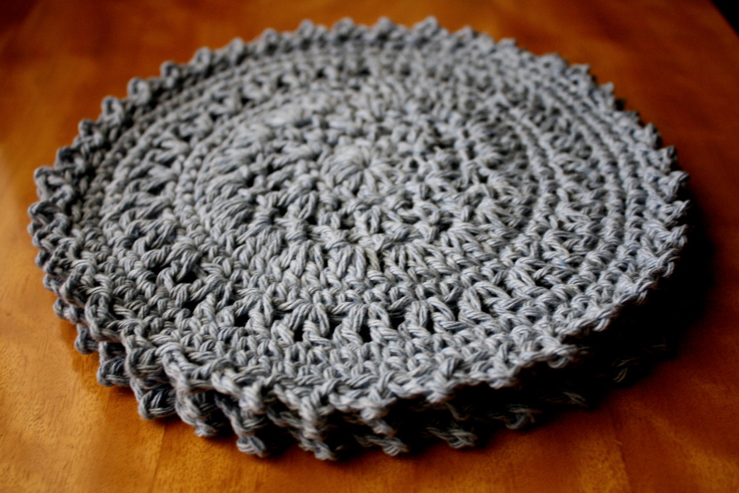Crochet Dishcloths- Faded Denim Blue