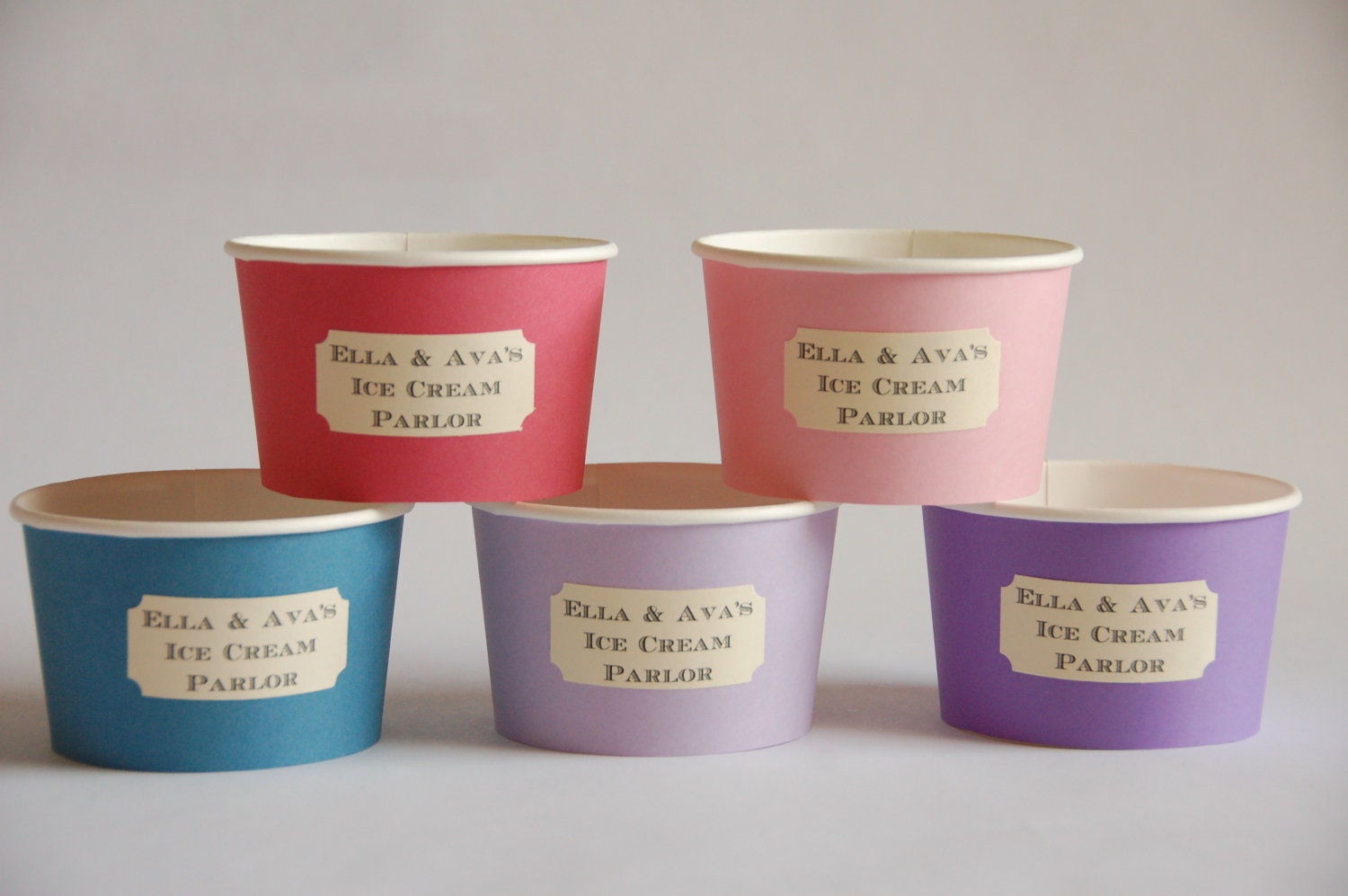 30 Pack - Ice Cream Social Cups - Completely Customizable, Perfect for Socials, Parties, Birthdays, Showers, and Holidays,  Pack of  30