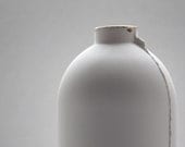 English fine bone china white bottle with real gold