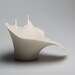 Stoneware porcelain vessel ''fluid''.