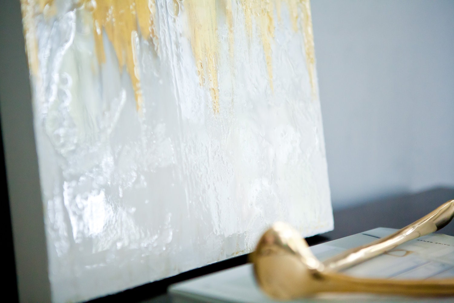 16x20 Gold/White Abstract