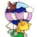 ORNAMENT - Kitten In Balloon - Acrylic - Yellow - Purple - Blue - Green - Red - Hand Stained