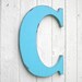 Wooden Letter C Monogram Initial Kids Wall Art Shabby Nursery