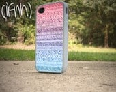 iPhone 4 case Tribal Pattern iPhone case Red and Blue