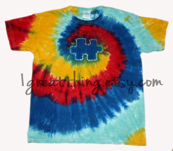 Autism Awareness Tie Dye T Shirt (Youth Sizes)