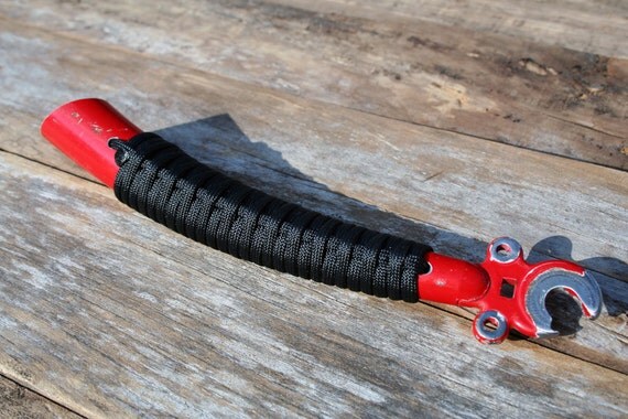 Upcycled Bike Fork Bottle Opener Paracord by KnotWoodDesigns