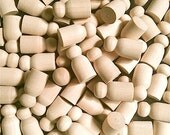 10 Wood People - Wood Peg Dolls - Baby / Game Pieces - Kids Party Craft Supplies Il_170x135